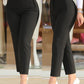 Business Office Lady Black High Waist Cropped Elegant Work Pants All-Match Female Trousers