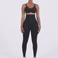 yoga clothing high waist sports belly button sweat pants