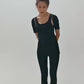 Silver Sweat Suit Women's Shapewear Coating Sauna Body Shapers Workout Slim T Shirt Weight Loss Waist Trainer Fat Burning Pants