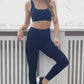 White Fitness Sets Women 2 Piece Straps Gym Tank Top High Waist Leggings Push Up Workout Tracksuit Summer Female Sports Set