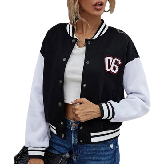 new street American retro classic splicing leather sleeve letter baseball jacket