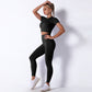 2 Piece Set for Women Seamless Sports Fitness Women Tracksuit.