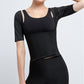 Silver Sweat Suit Women's Shapewear Coating Sauna Body Shapers Workout Slim T Shirt Weight Loss Waist Trainer Fat Burning Pants