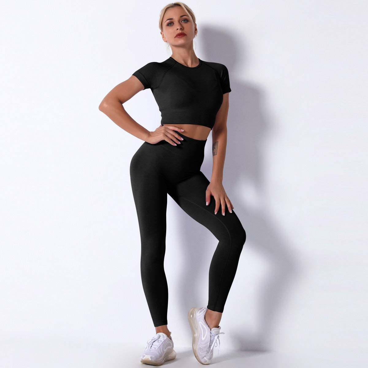 2 Piece Set for Women Seamless Sports Fitness Women Tracksuit.