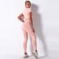 2 Piece Set for Women Seamless Sports Fitness Women Tracksuit.
