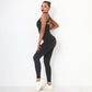 Seamless Peach Hip Raise Pocket Yoga Sports Jumpsuits