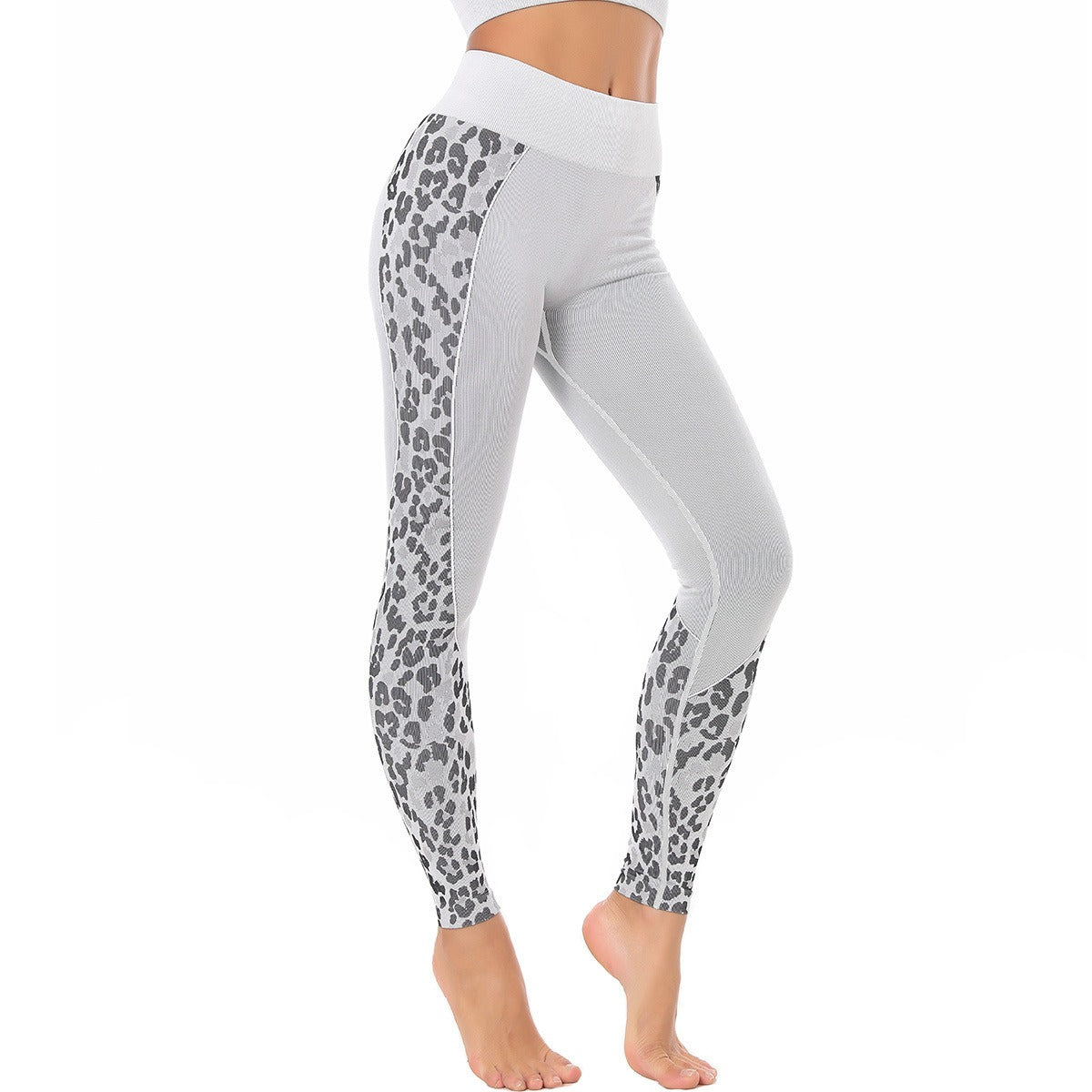 seamless leopard print yoga pants