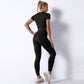 2 Piece Set for Women Seamless Sports Fitness Women Tracksuit.
