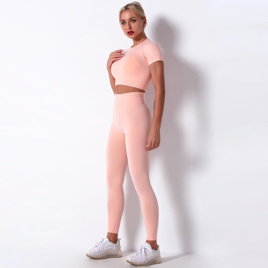 2 Piece Set for Women Seamless Sports Fitness Women Tracksuit.