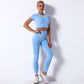 2 Piece Set for Women Seamless Sports Fitness Women Tracksuit.